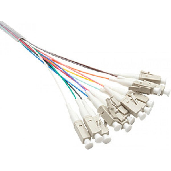Fibre Pigtail LC OM1 Multimode 2m: 12 Pack Rainbow Deals499