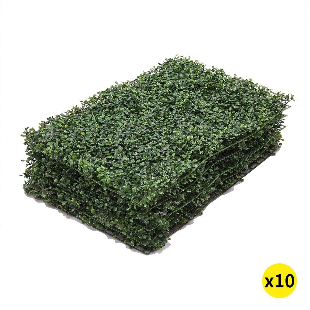 10x Artificial Boxwood Hedge Fake Vertical Garden Green Wall Mat Fence Outdoor Deals499