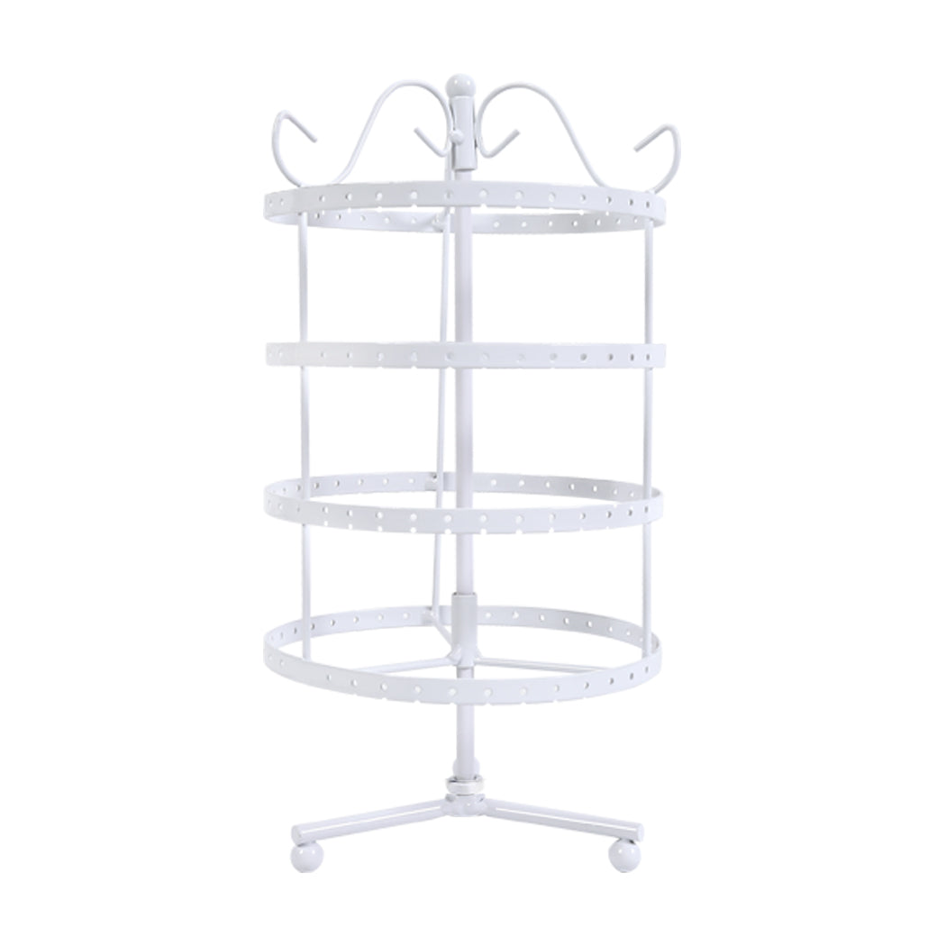 Earring Holder Stand Jewelry Display Hanging Rack Storage Metal Organizer 4 Tier White Deals499
