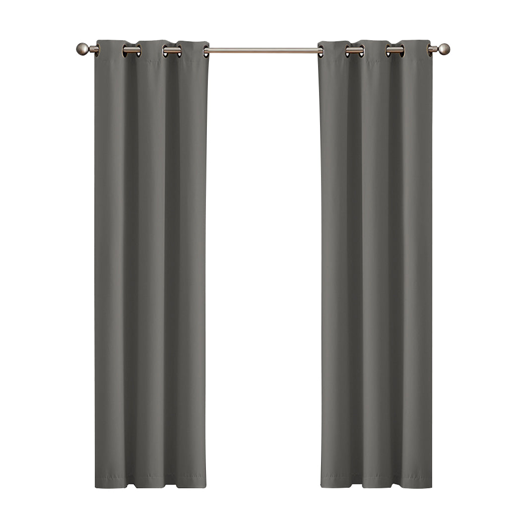 DreamZ Blockout Curtain Blackout Curtains Eyelet Room 102x160cm Charcoal Deals499
