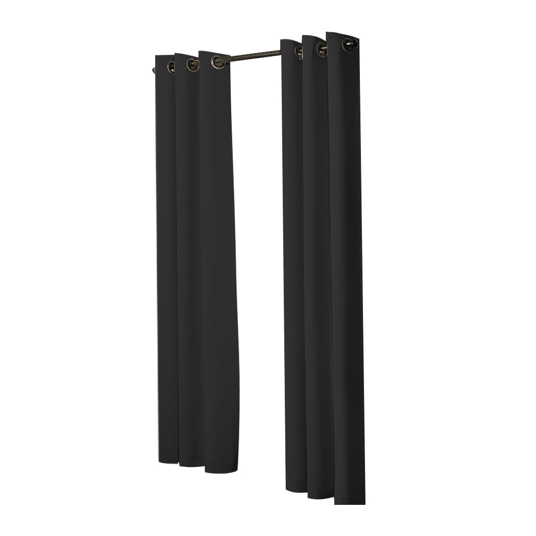 DreamZ Blockout Curtain Blackout Curtains Eyelet Room 102x160cm Black Deals499