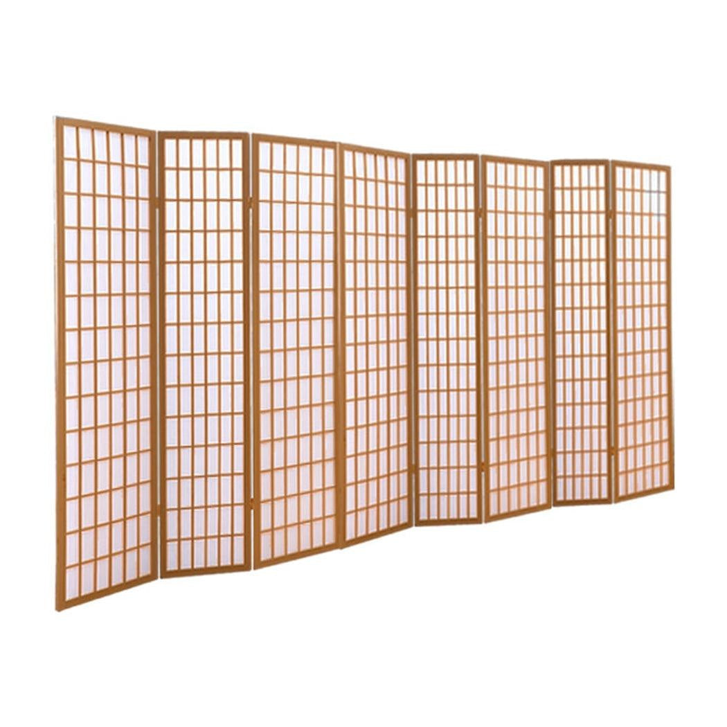Levede 8 Panel Free Standing Foldable Room Divider Privacy Screen Wood Frame Deals499