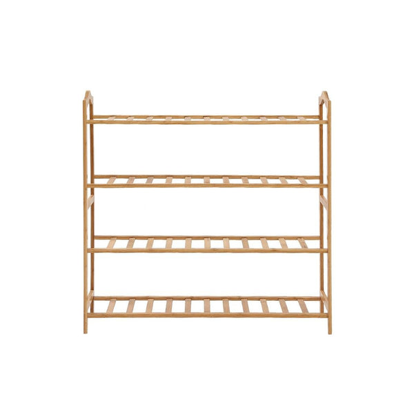 Levede Bamboo Shoe Rack Storage Wooden Organizer Shelf Stand 4 Tiers Layers 80cm Deals499