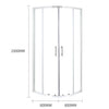 Levede Shower Screen Screens Door Seal Enclosure Glass PanelCurved800x800x1900mm Deals499