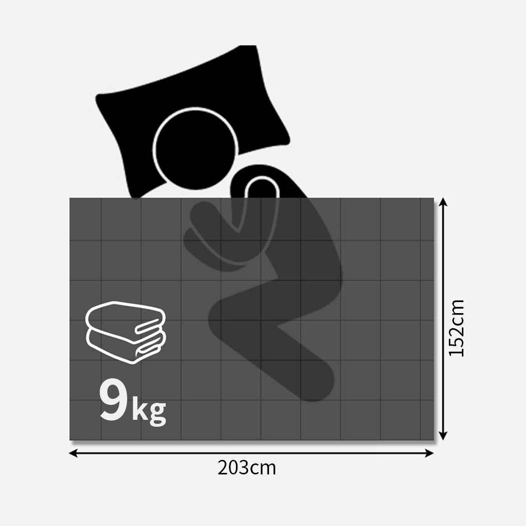 DreamZ Weighted Blanket Heavy Gravity Deep Relax 9KG Adult Double Grey Deals499