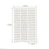 Levede 3 Panel Room Divider Screen Door Stand Privacy Fringe Wood Fold Grey Deals499