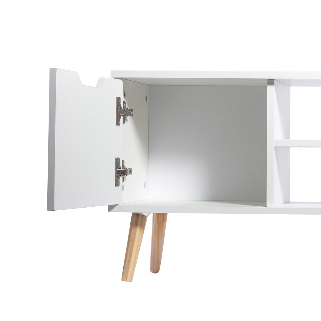 Levede TV Cabinet Entertainment Unit Stand Storage Drawers Wooden Shelf White Deals499