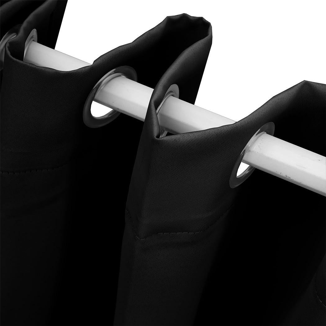 DreamZ Blockout Curtain Blackout Curtains Eyelet Room 102x160cm Black Deals499