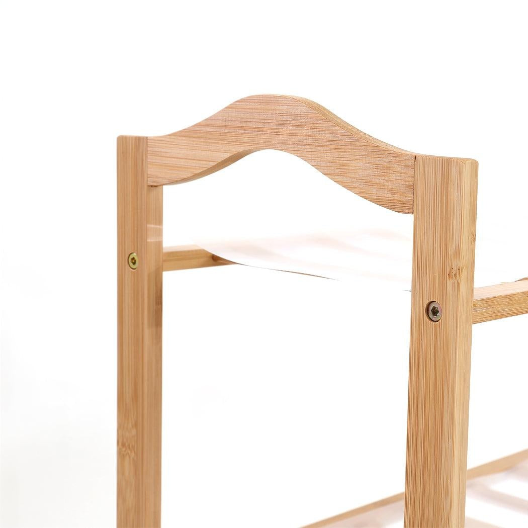 Levede Bamboo Shoe Rack Storage Wooden Organizer Shelf Stand 5 Tiers Layers 80cm Deals499