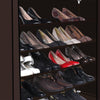 Levede 10 Tier Shoe Rack Portable Storage Cabinet Organiser Wardrobe Brown Cover Deals499