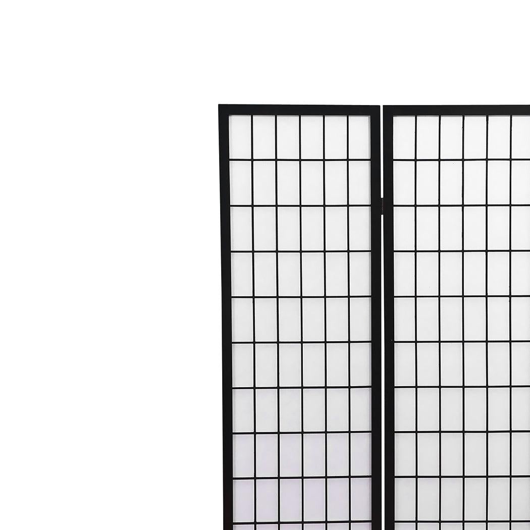 Levede 4 Panel Free Standing Foldable Room Divider Privacy Screen Black Frame Deals499