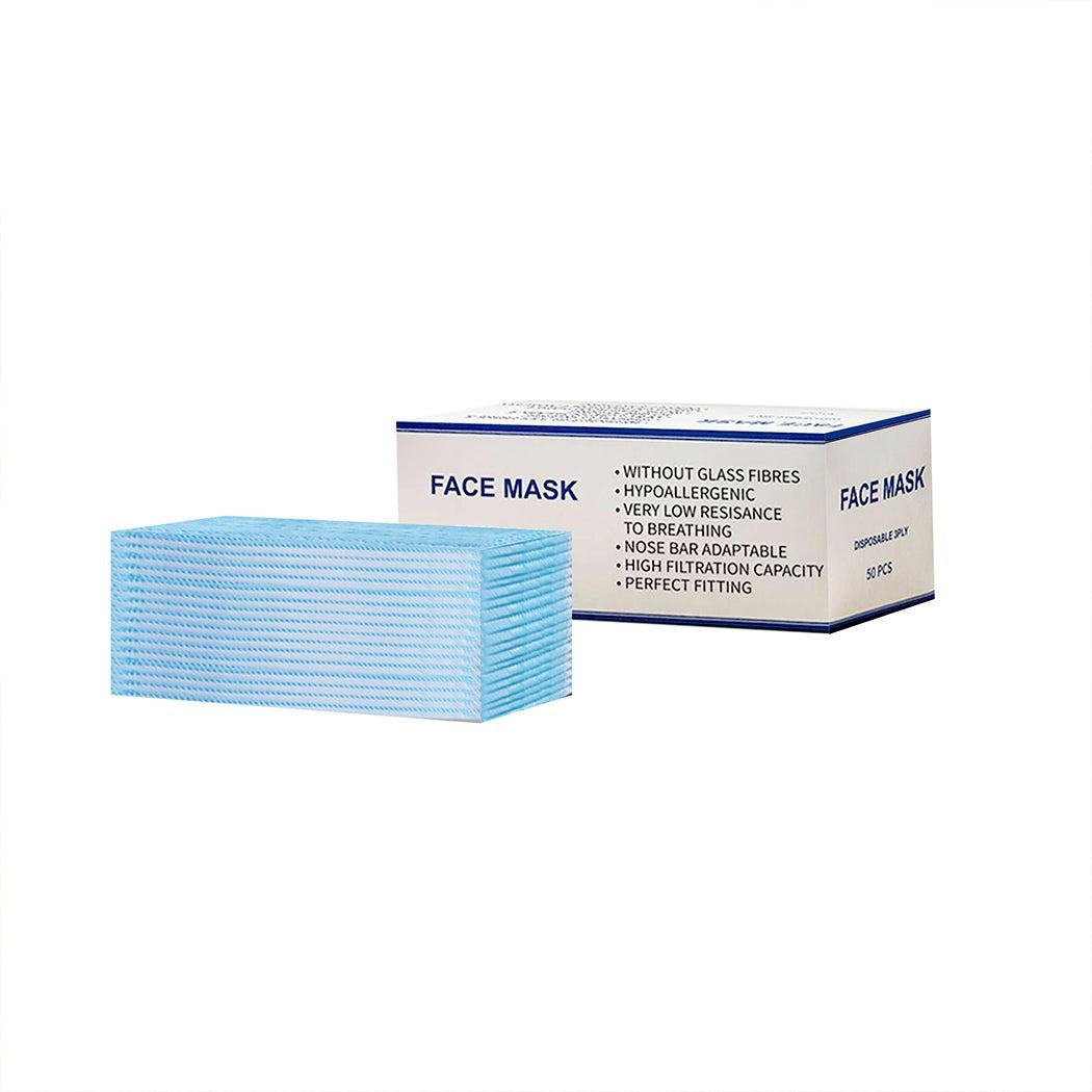 50pcs Disposable Mask Face Masks Filter Anti PM2.5 Dust Respirator 3 Layers Deals499