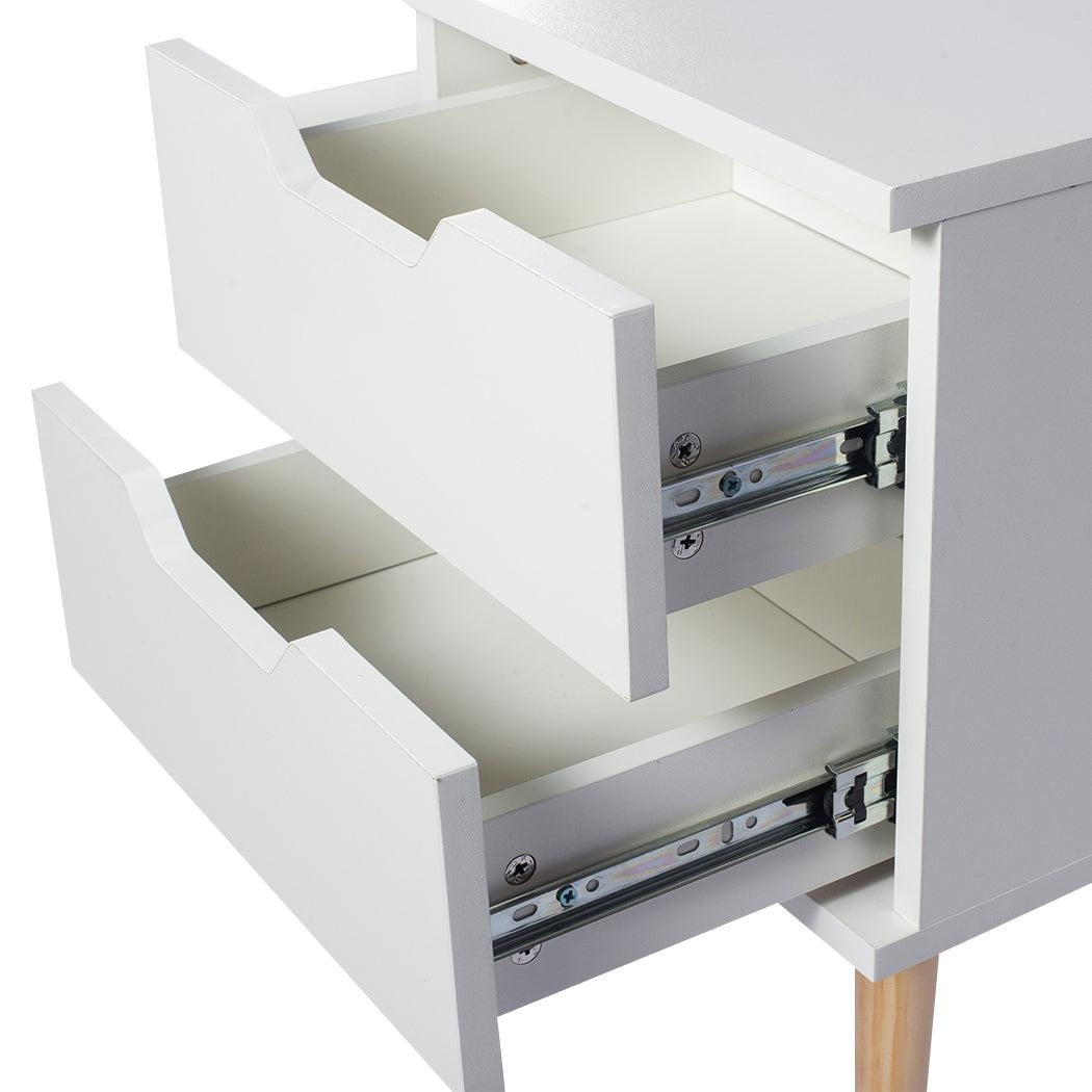 Levede TV Cabinet Entertainment Unit Stand Storage Drawers Wooden Shelf White Deals499