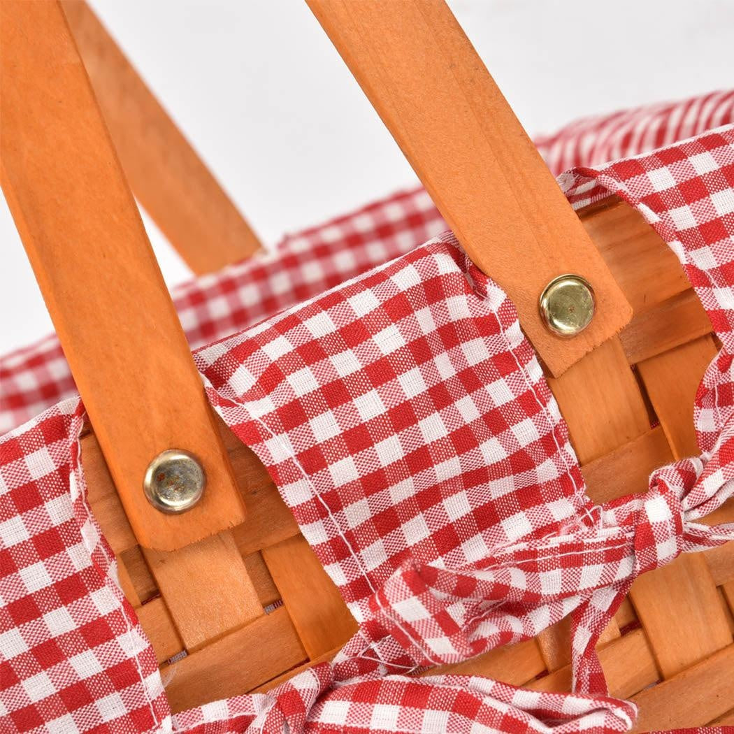 Picnic Basket Wicker Baskets Outdoor Deluxe Gift Storage Person Storage Carry Deals499