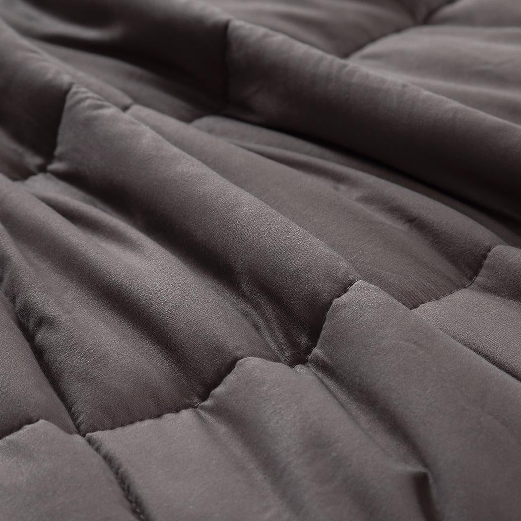 DreamZ Weighted Blanket Heavy Gravity Deep Relax 5KG Adult Double Grey Deals499