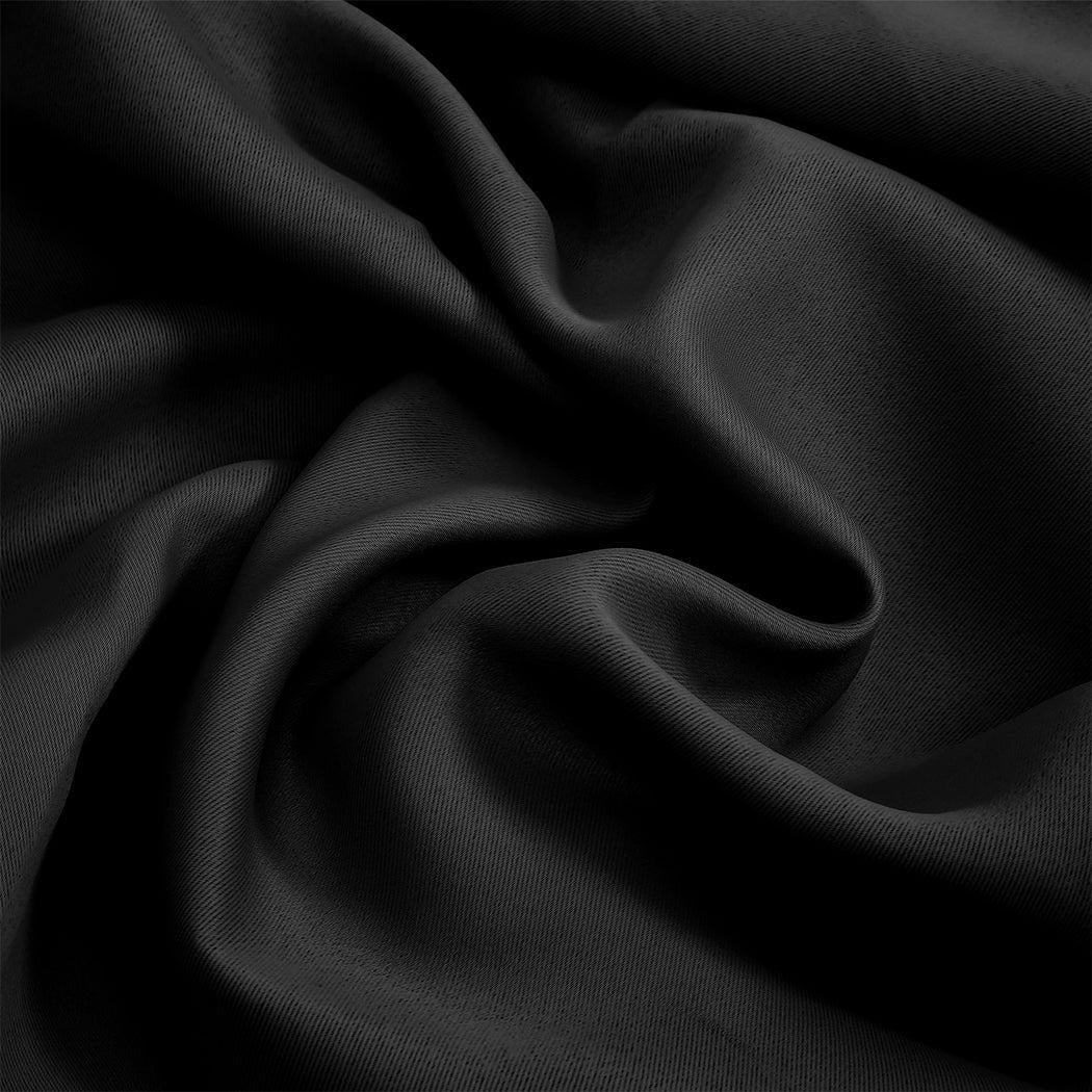 DreamZ Blockout Curtain Blackout Curtains Eyelet Room 102x160cm Black Deals499