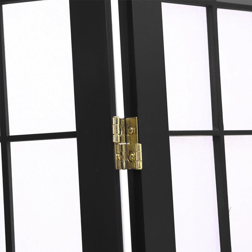 Levede 4 Panel Free Standing Foldable Room Divider Privacy Screen Black Frame Deals499