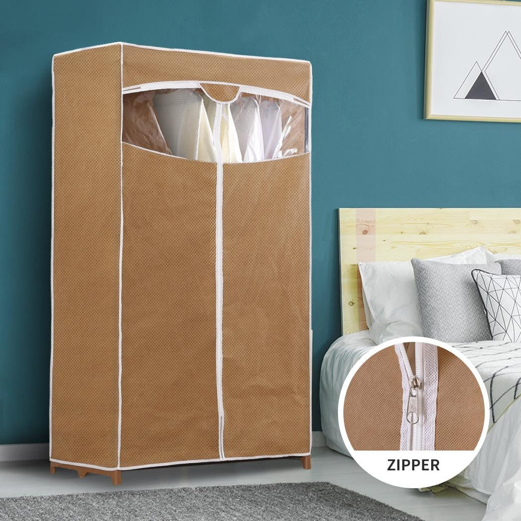 Levede Portable Wardrobe Clothes Closet Storage Cabinet Organiser With Rail Deals499