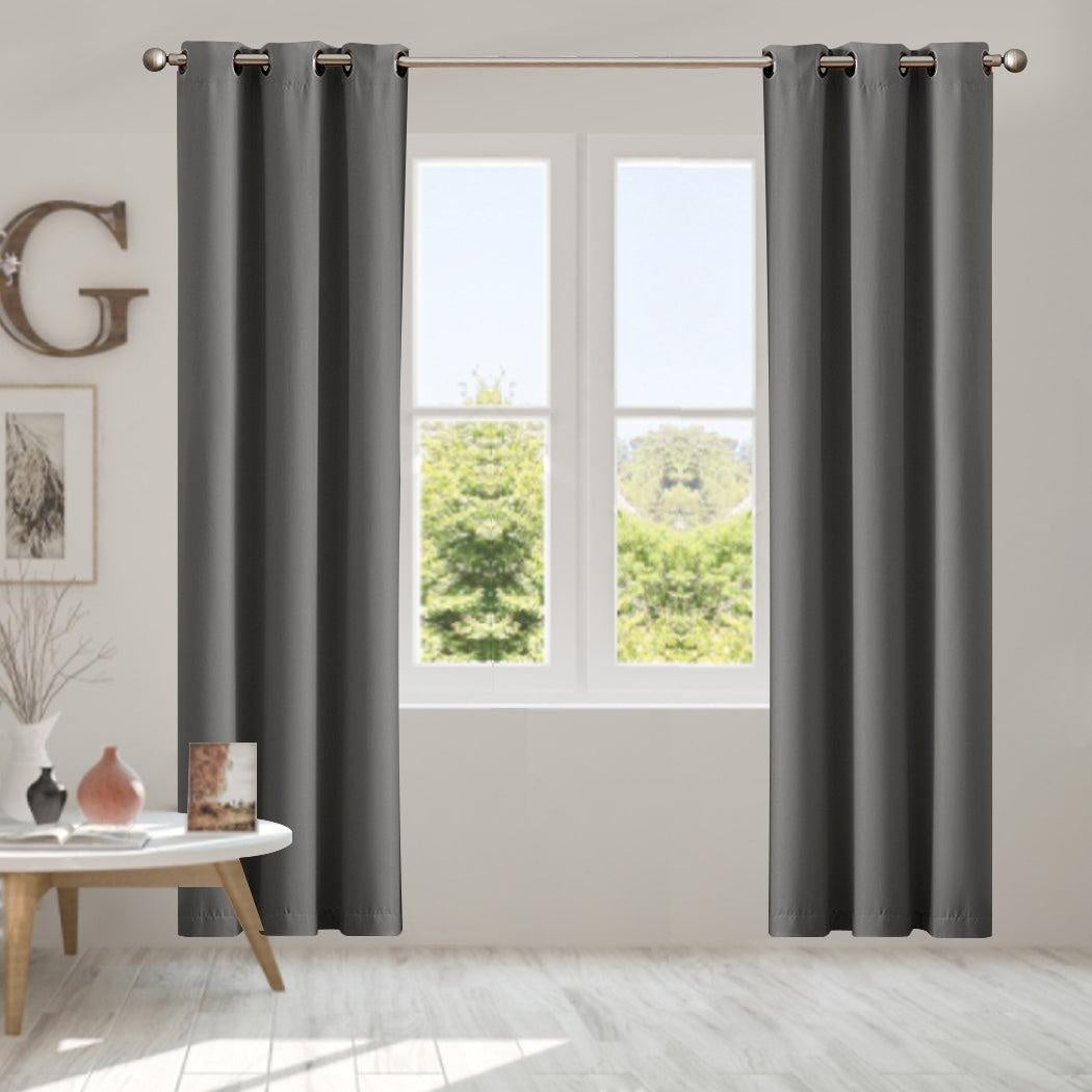 DreamZ Blockout Curtain Blackout Curtains Eyelet Room 102x160cm Charcoal Deals499