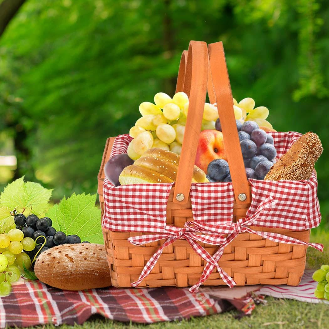 Picnic Basket Wicker Baskets Outdoor Deluxe Gift Storage Person Storage Carry Deals499