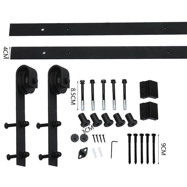 1.83M Antique Classic Style Single Sliding Barn Door Hardware Track Roller Kit Deals499