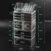 10 Drawers Cosmetic Makeup Organizer Storage Jewellery Box Clear Acrylic Deals499