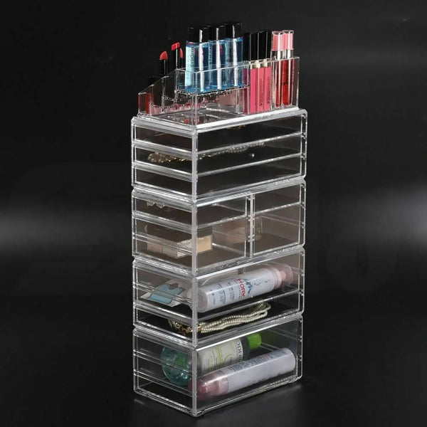10 Drawers Cosmetic Makeup Organizer Storage Jewellery Box Clear Acrylic Deals499