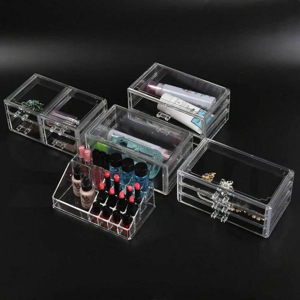 10 Drawers Cosmetic Makeup Organizer Storage Jewellery Box Clear Acrylic Deals499