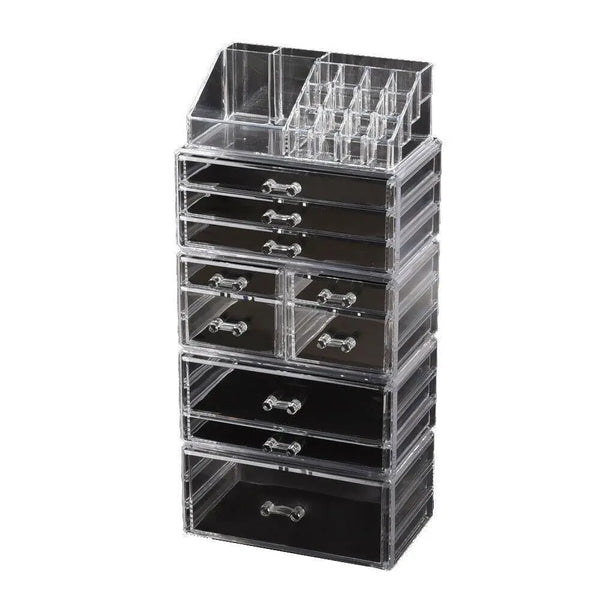 10 Drawers Cosmetic Makeup Organizer Storage Jewellery Box Clear Acrylic Deals499