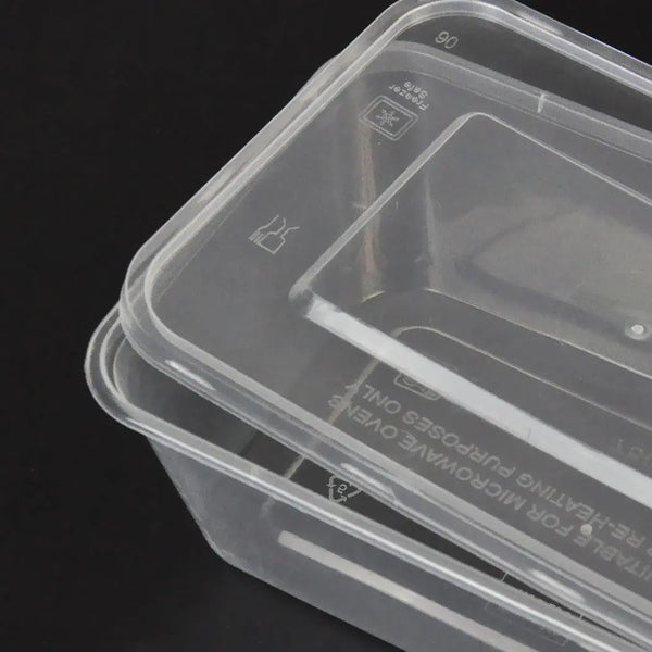1000 Pcs 750ml Take Away Food Platstic Containers Boxes Base and Lids Bulk Pack Deals499