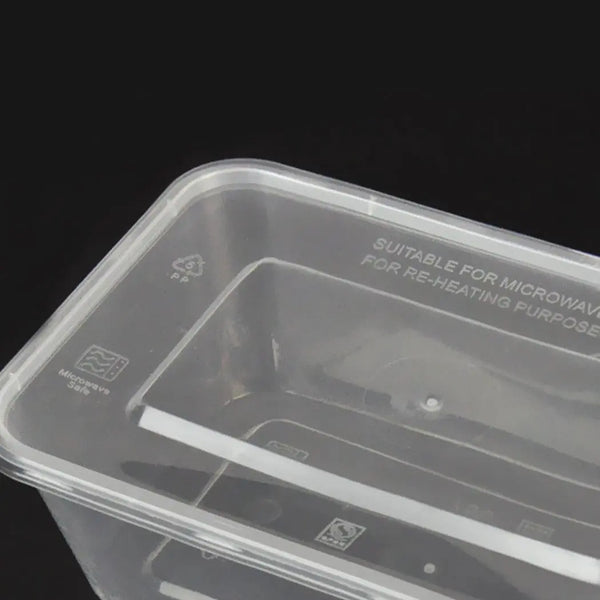 1000 Pcs 750ml Take Away Food Platstic Containers Boxes Base and Lids Bulk Pack Deals499