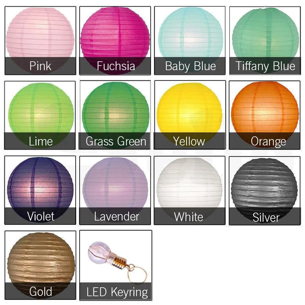 12" Paper Lanterns for Wedding Party Festival Decoration - Mix and Match Colours Deals499
