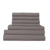 1500 Thread Count 6 Piece Combo And 2 Pack Duck Feather Down Pillows Bedding Set Dusk Grey King Deals499