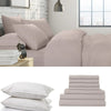 1500 Thread Count 6 Piece Combo And 2 Pack Duck Feather Down Pillows Bedding Set Stone King Deals499