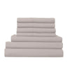 1500 Thread Count 6 Piece Combo And 2 Pack Duck Feather Down Pillows Bedding Set Stone King Deals499