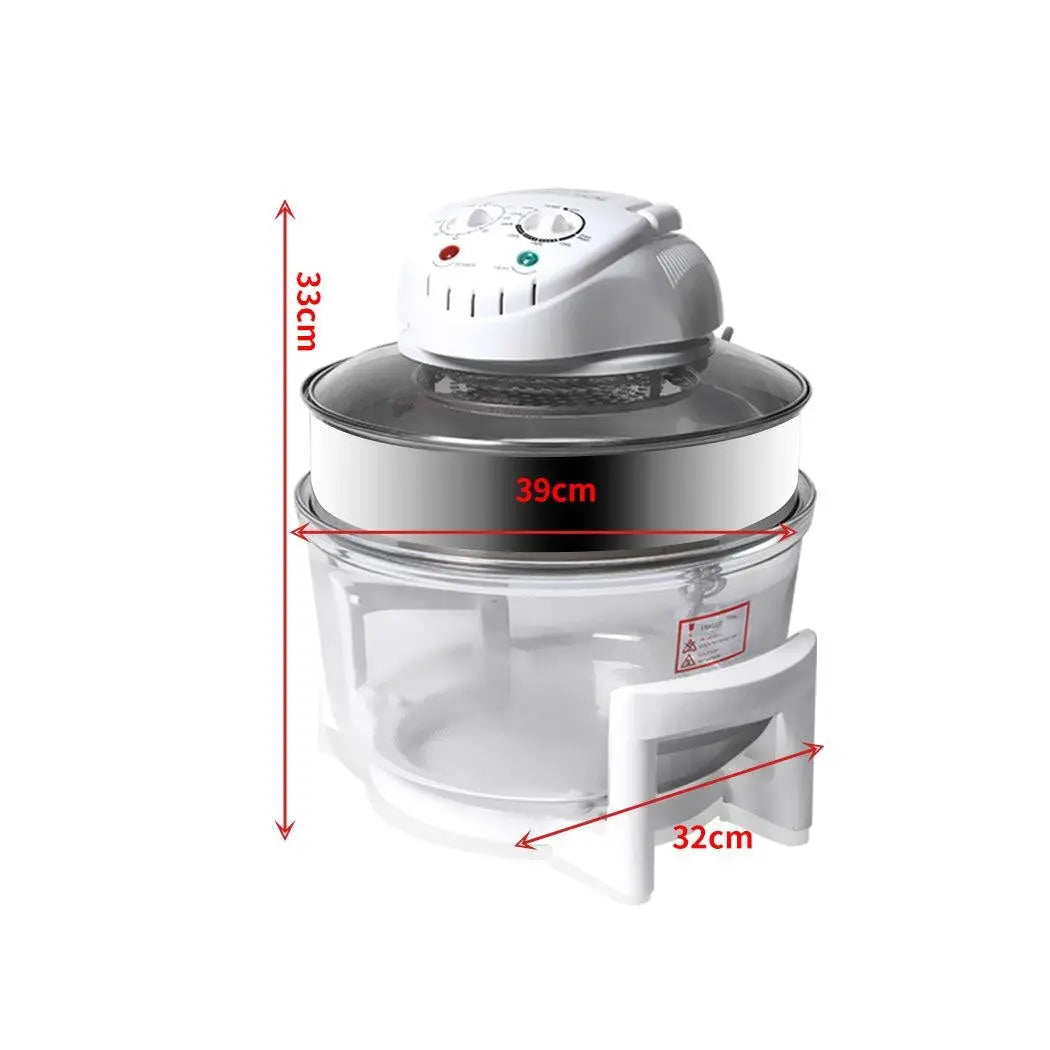 17L Turbo Convection Oven Halogen Cooker Low Fat Electric Air Fryer White Deals499