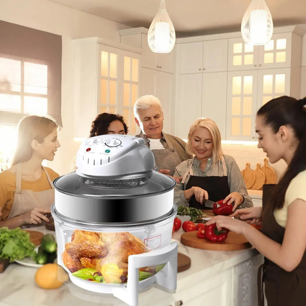 17L Turbo Convection Oven Halogen Cooker Low Fat Electric Air Fryer White Deals499