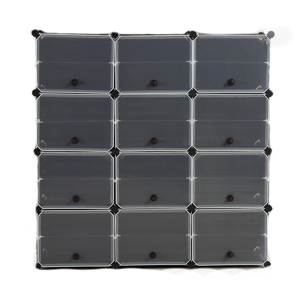 Cube Cabinet Shoe Storage Cabinet Organiser Shelf Stackable DIY 8 Tier 3 Column Deals499