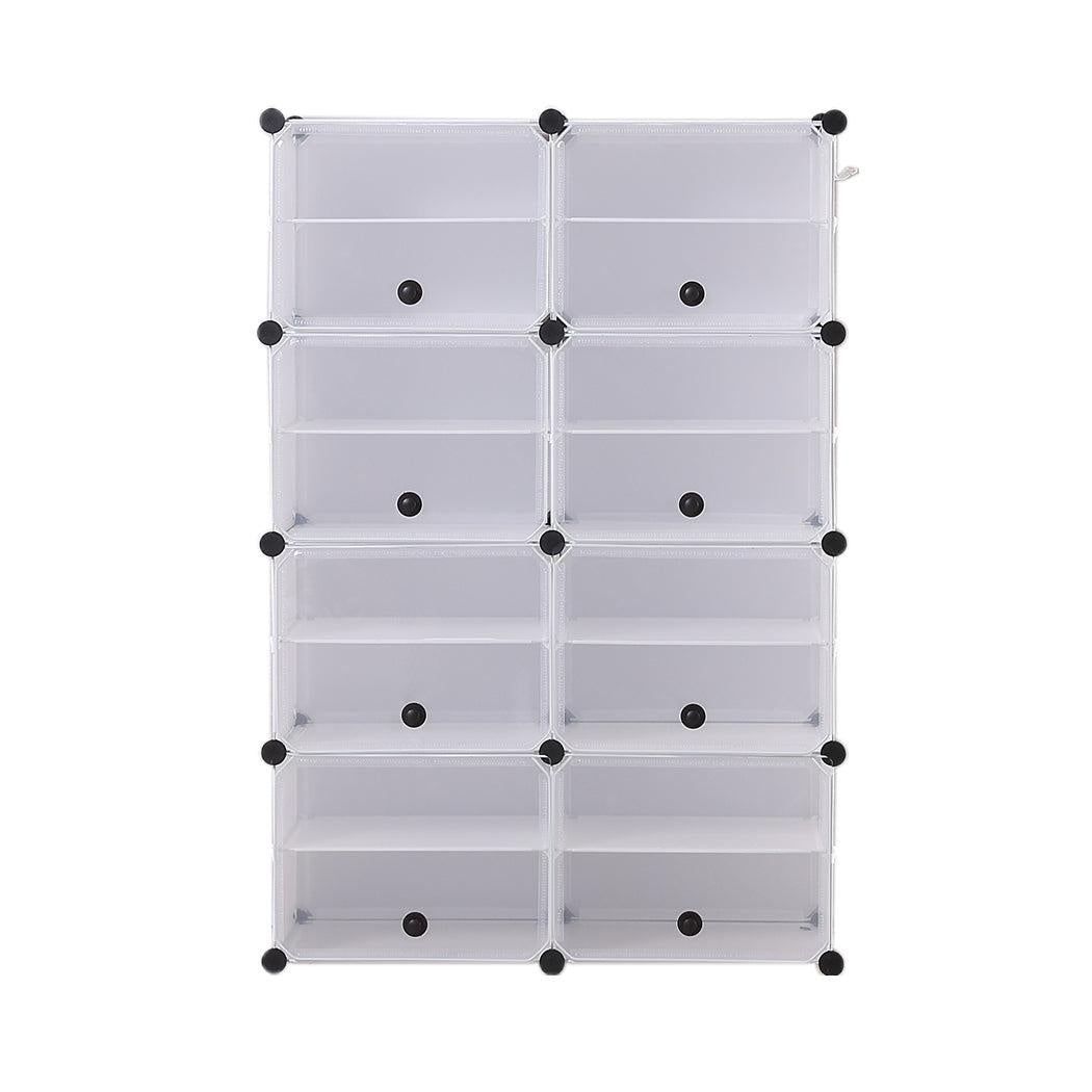 Cube Cabinet DIY Shoe Storage Cabinet Organiser Rack Shelf Stackable 8 Tier Deals499