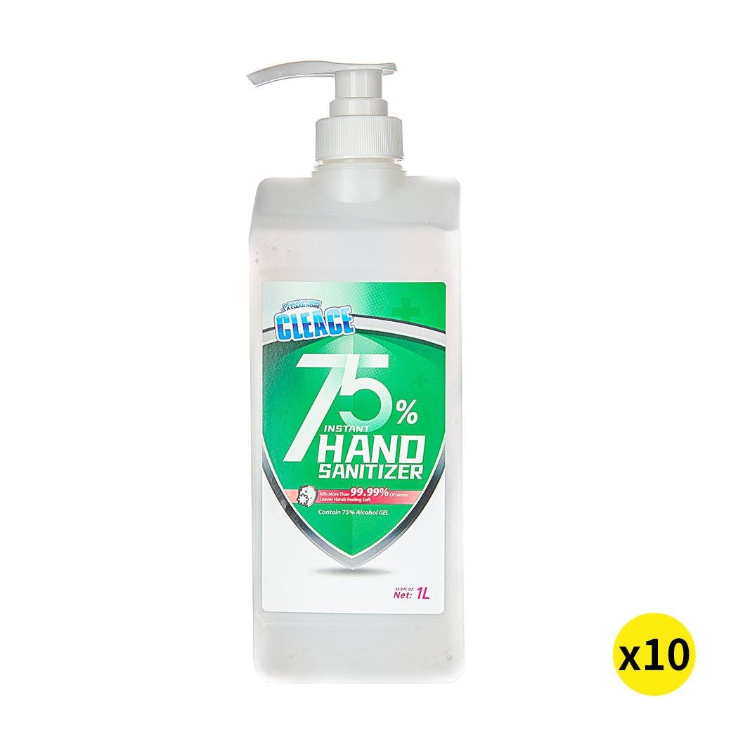 Cleace 10x Hand Sanitiser Sanitizer Instant Gel Wash 75% Alcohol 1000ML Deals499