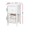 2 PCS Artiss Bedside Table - White Deals499