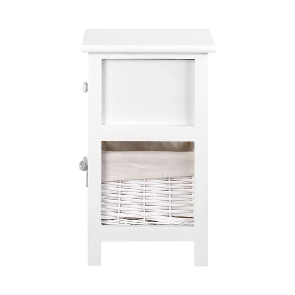 2 PCS Artiss Bedside Table - White Deals499