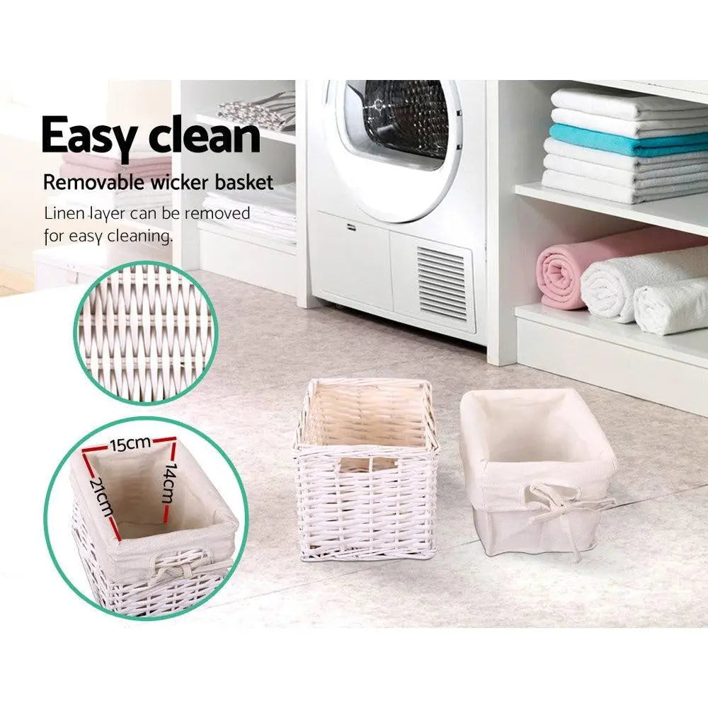 2 PCS Artiss Bedside Table - White Deals499