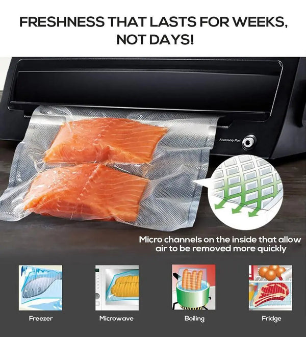 2 Rolls Vacuum Food Sealer Seal Bags Rolls Saver Storage Commercial Grade 22cm Deals499