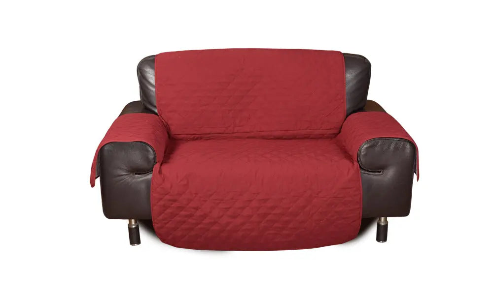 2 Seater Sofa Covers Quilted Couch Lounge Protectors Slipcovers Burgundy Deals499