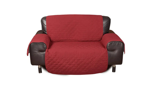 2 Seater Sofa Covers Quilted Couch Lounge Protectors Slipcovers Burgundy Deals499