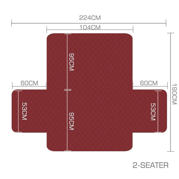 2 Seater Sofa Covers Quilted Couch Lounge Protectors Slipcovers Burgundy Deals499