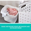2 Tier Bathroom Laundry Clothes Baskets Bin Hamper Mobile Rack Removable Shelf Deals499