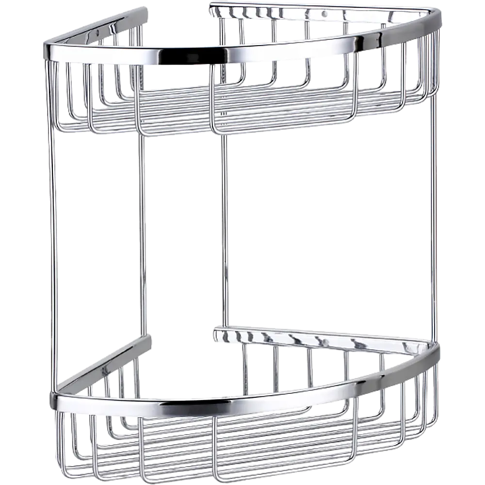 2-Tier Corner Bathroom Basket Shelf Rail Rack Deals499