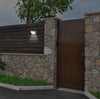 2 X Fence Lights Round Solar Powered LED Waterproof Outdoor Garden Wall Pathway Black Pack Deals499